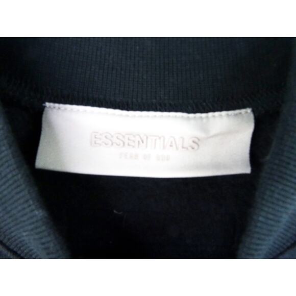Fear of God Essentials Crew Neck  Sweatshirt Black Unisex XXS Oversized NWT - Picture 2 of 12